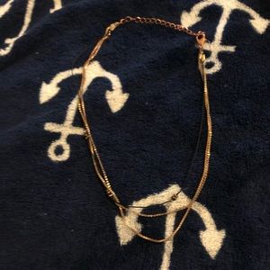 3 layer black and gold choker